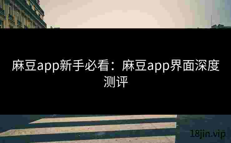 麻豆app新手必看：麻豆app界面深度测评