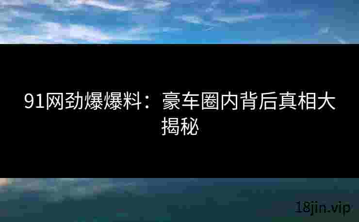 91网劲爆爆料：豪车圈内背后真相大揭秘